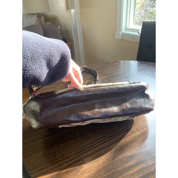 Brown Fabric Rosetti Shoulder Bag Purse - Picture 4 of 5